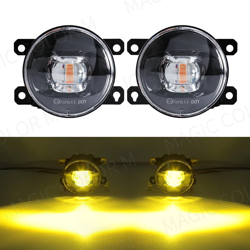 LED Fog Light For Citroen Ford Honda Suzuki Isuzu Mitsubishi Renault Auto Car Fog Lamp 8000LM 30W White Yellow 12V Waterproof