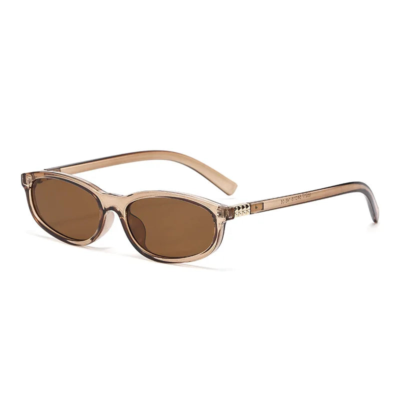 JNPCXI New Fashion Oval Sunglasses Women Retro Small Frame Sunglasses Luxury Brand Design Travel Sunglasses UV400