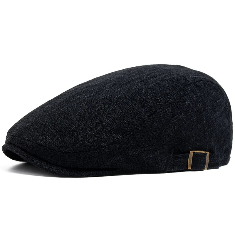 New Summer Thin Double Breasted Beret Fashion Men Vintage Visor Flat Cap Women Hat Berets For Casual Unisex Boina
