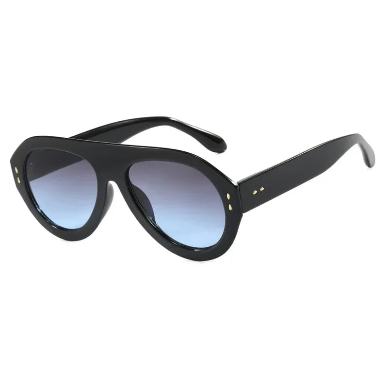 JNPCXI Oversized Ins Popular Fashion Pilot Women Sunglasses Retro Red Shades UV400 Men Trending Wide Legs Sun Glasses