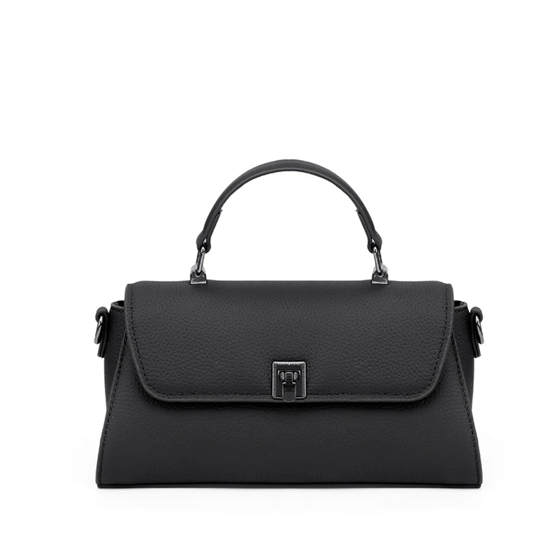 Genuine Leather Top Handle Crossbody Bag for Women Small Togo Leather Shoulder Bag 2026 New Designer Style Mini Handbag