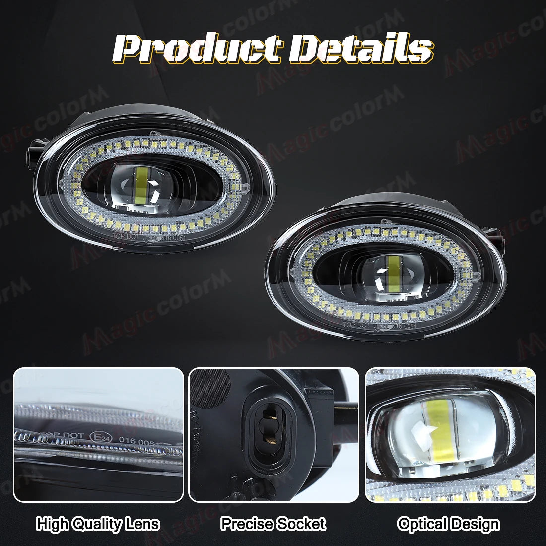 2Pcs LED Fog Lamps Angel Eyes For Honda Accord 2008 2009 2010 2011 2012 2013 For JAZZ FIT 2012-2014 For Civic 2009-2015 DRL 12V