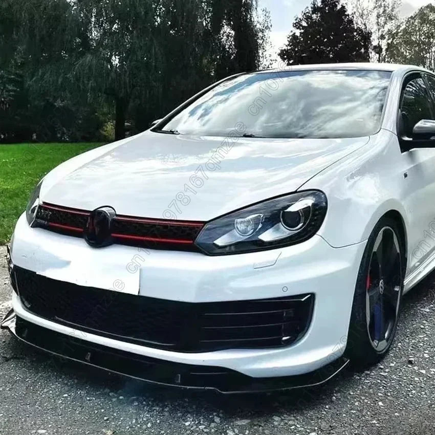 For Volkswagen VW Golf 6 MK6 GTI GTD 2009-2013 Car Front Bumper Spoiler Lip Diffuser Splitter Gloss Black Body Kits Tuning ABS