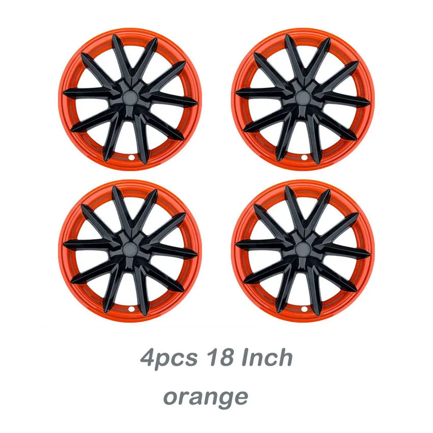 4PCS Hub Cap Car For Tesla Model 3 2017-2023 18 Inch Wheel Cap Replacement Automobile Wheel Hubcap Full Rim Cover Accessories