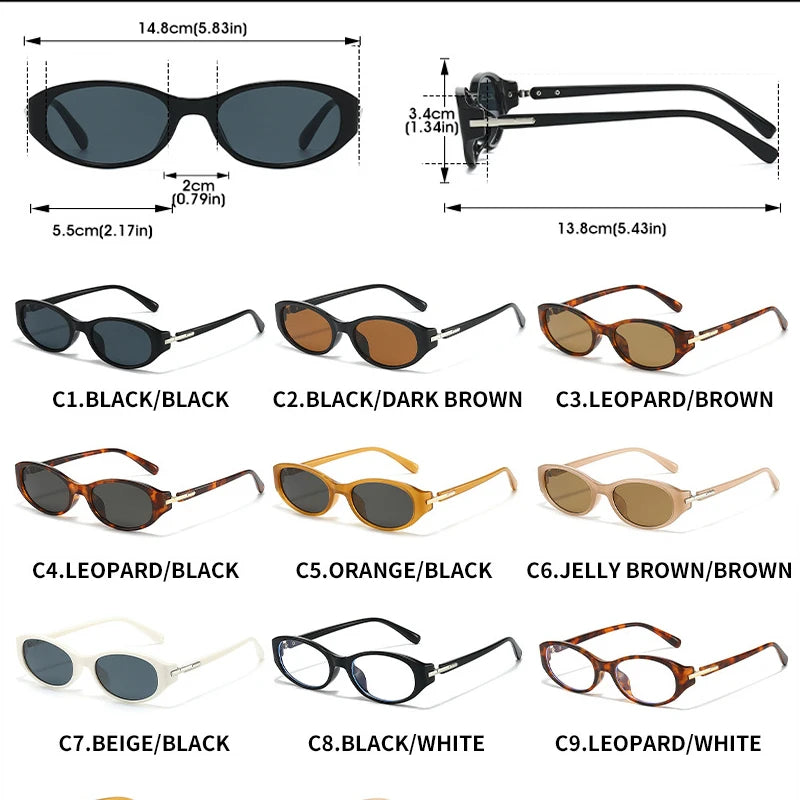 JNPCXI New Vintage Small Cat Eye Sunglasses for Women Trendy Sun Glasses UV400 Fashion Shades Eyewear Summer Sunglasses