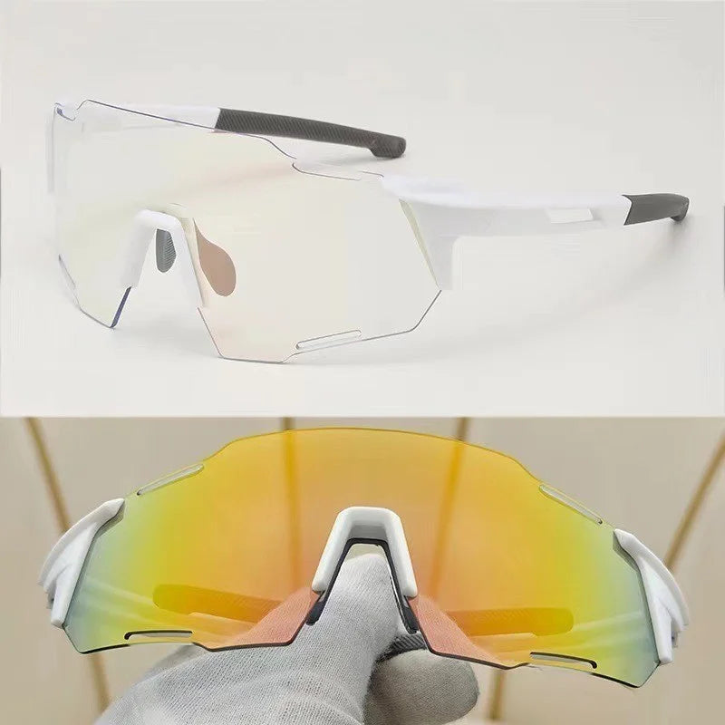 Photochromic Cycling Sunglasses Outdoor Sports Goggles Road Bike UV400 Bicycle Men Women Windproof Sun Glasses