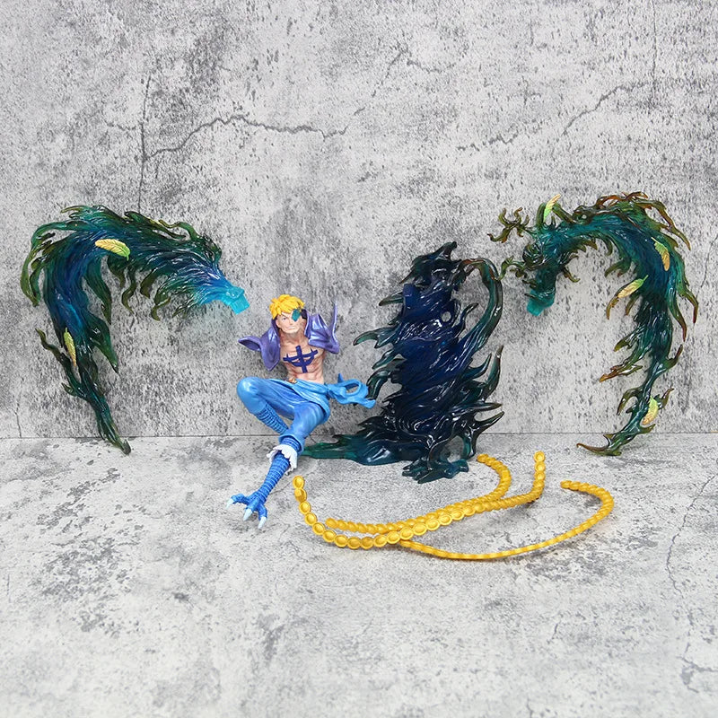 33CM 13in Anime One Piece Whitebeard Pirates Marco Flying Ver. PVC Action Figure