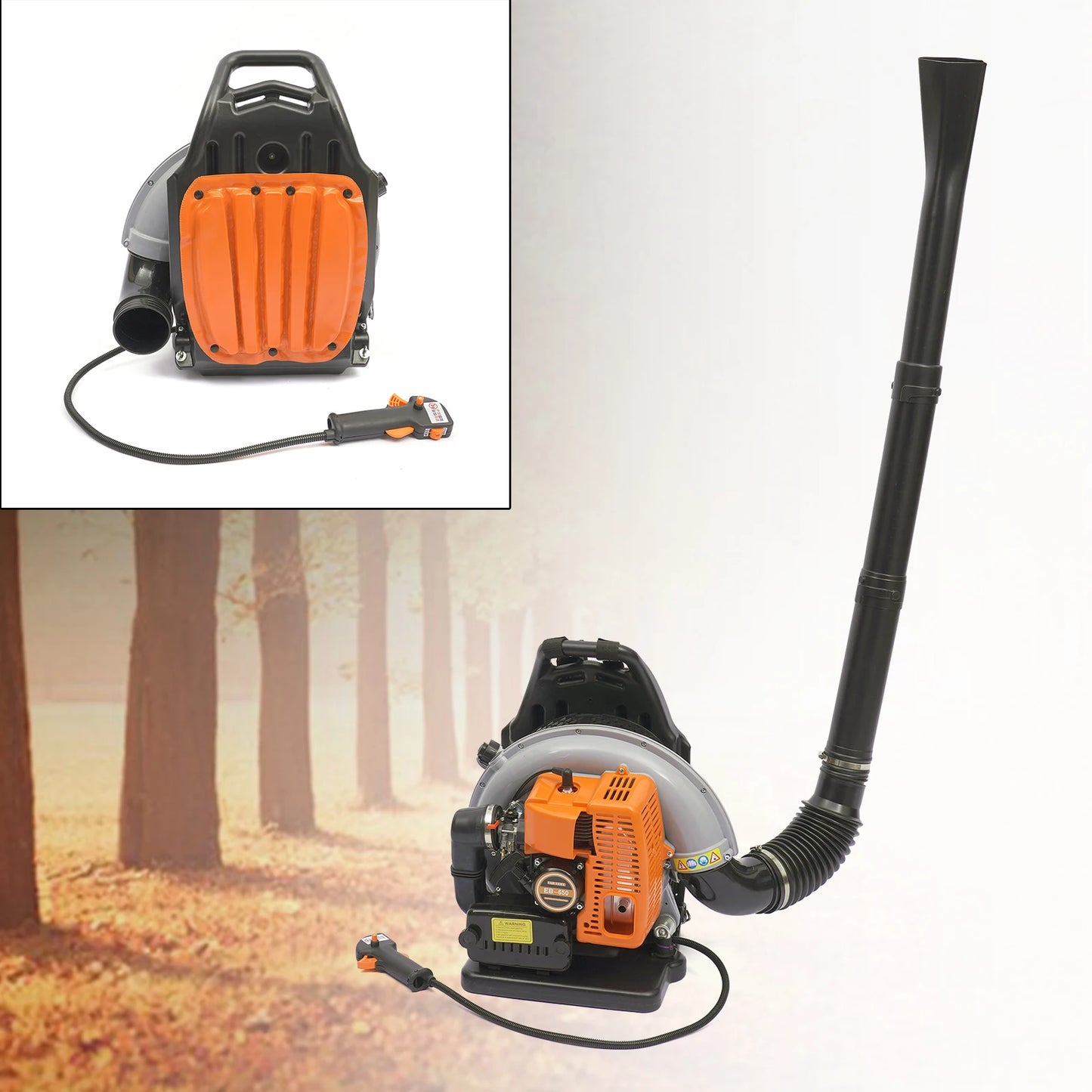 Gasoline-Powered Backpack Leaf Blower Air-Cooled System Ideal for Road Sweeping
