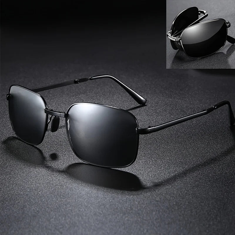 Men's New Metal Folding Fashion Glasses High-end Decorative Glasses Women's Fashion Glasses