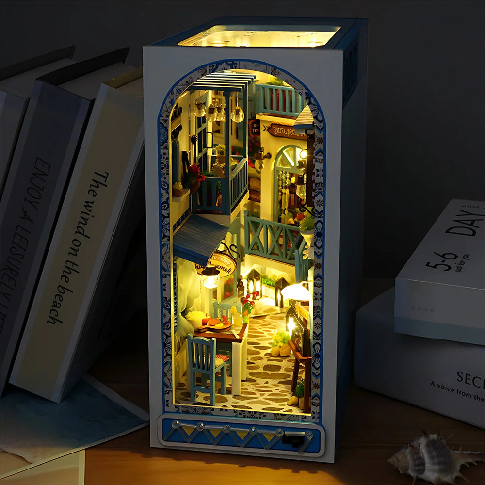 Handmake Interesting 3D Book Nook Kit Creative Wooden Puzzle Home Decoration Miniature Dollhouse Ideal Gift For Adult Kids