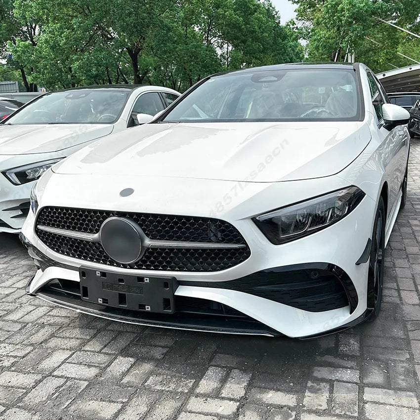 For Mercedes Benz A Class W177 A180 A200 A220 A35 A45 AMG 2023-2026 Car Front Bumper Lip Spoiler Diffuser Splitter Body kit