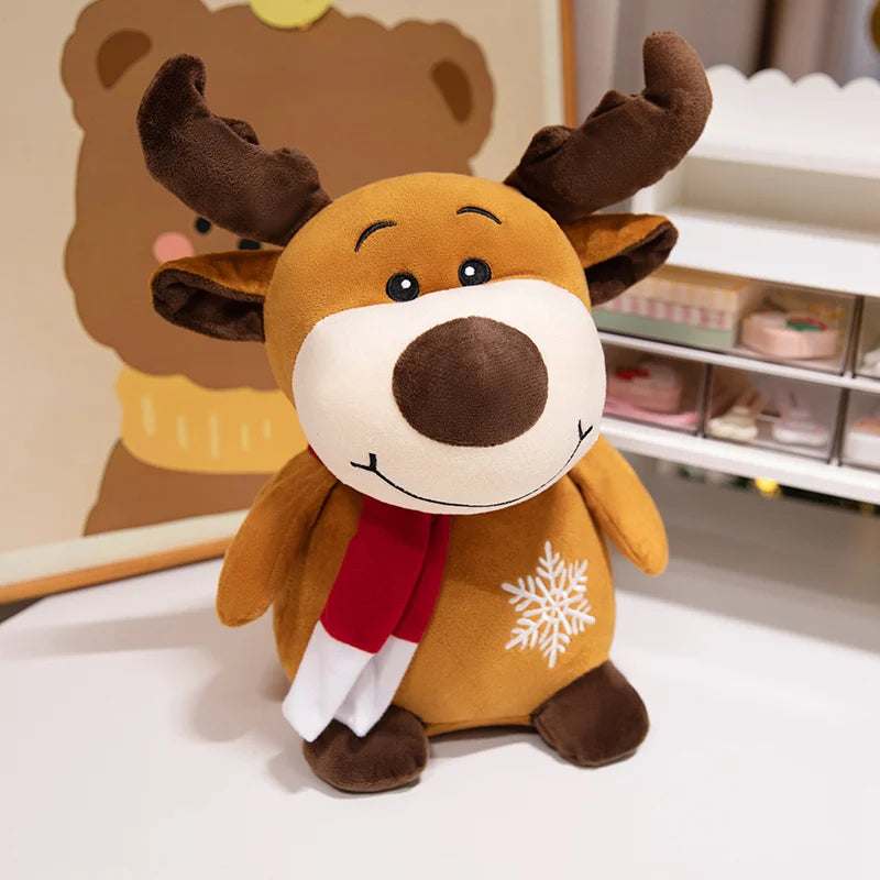 New Christmas Plush Toy Soft Pillows Cute Santa Claus Snowman Elk & Gingerbread Man Santa Claus hat Home Decor Kid Xmas Gift