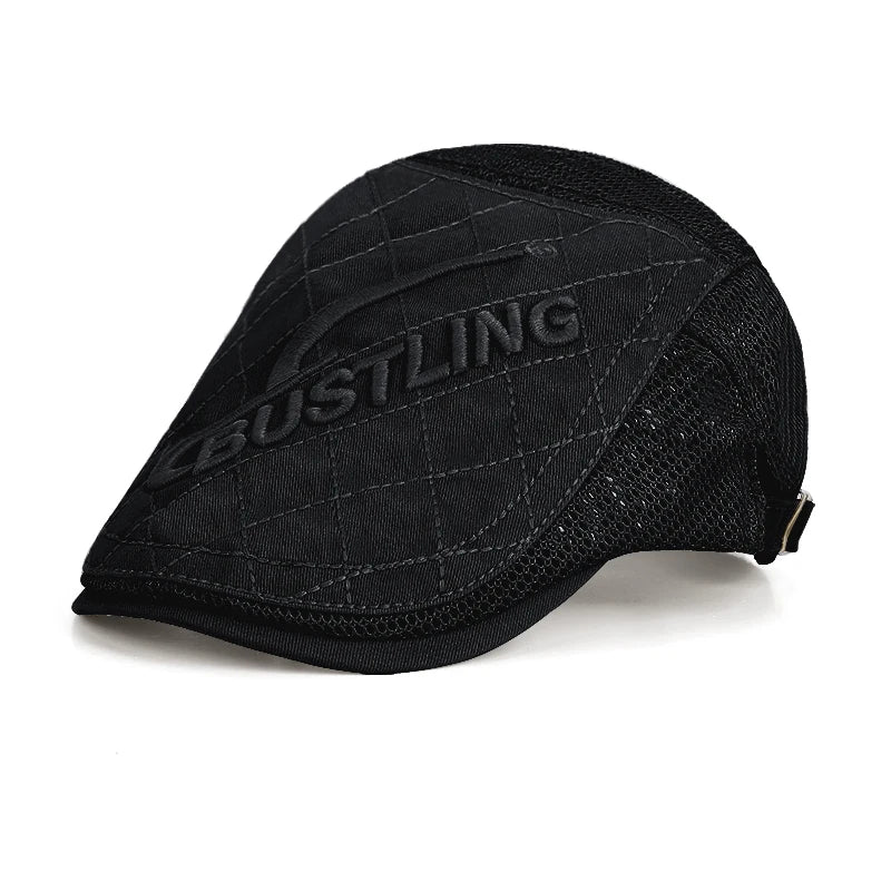 6169-New summer beanie hat for outdoor use, breathable, sun-protective and sun-shielding. British retro style baseball cap.