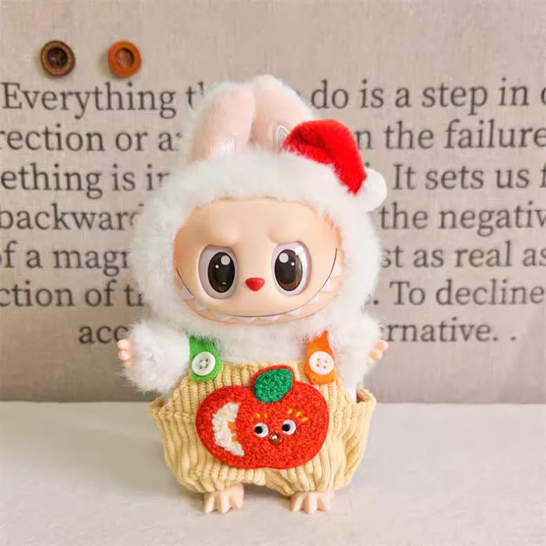 Labubu Clothes For 15-17CM I II III Labubu Outfits Mini Plush Cotton Idol Doll Universal Clothing  Party Accessories Gifts