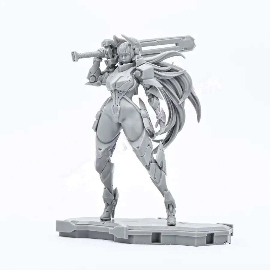 75mm Cast Resin Model Assembly Kit Female Mecha Soldier Model Unpainted NSFW