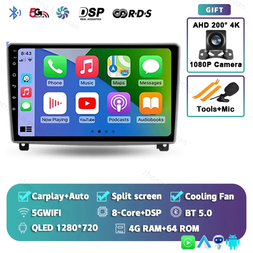 For Peugeot 407 1 2004 - 2011 Android 15 12+256GB CarPlay Auto Car Radio Multimedia Video Player GPS stereo Head Unit 4G WIFI