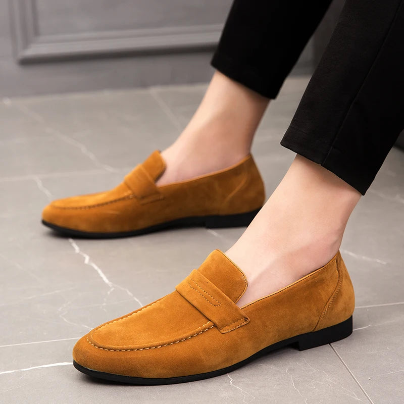 Summer Men's Loafers Flat Social Party Leather Loafers For Men Trend Casual Business Shoes Man Casual Office Driver Shoes Male