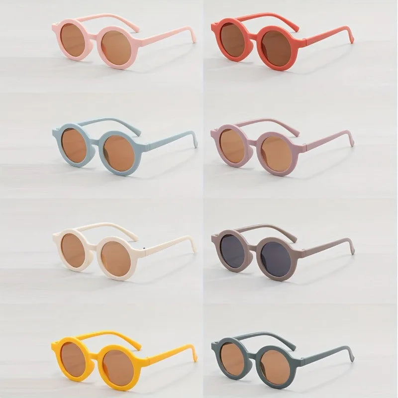 Men's and Women's PC Round Personalized Retro Glasses Cute Children's Glasses Graduation Birthday Party Decoration Glasses