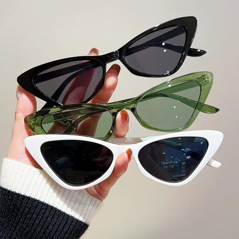 Cat Eye Women Classic Plastic Sunglasses Outdoor UV Retro Fashion Round Lens Summer Beach Wild Eyewear