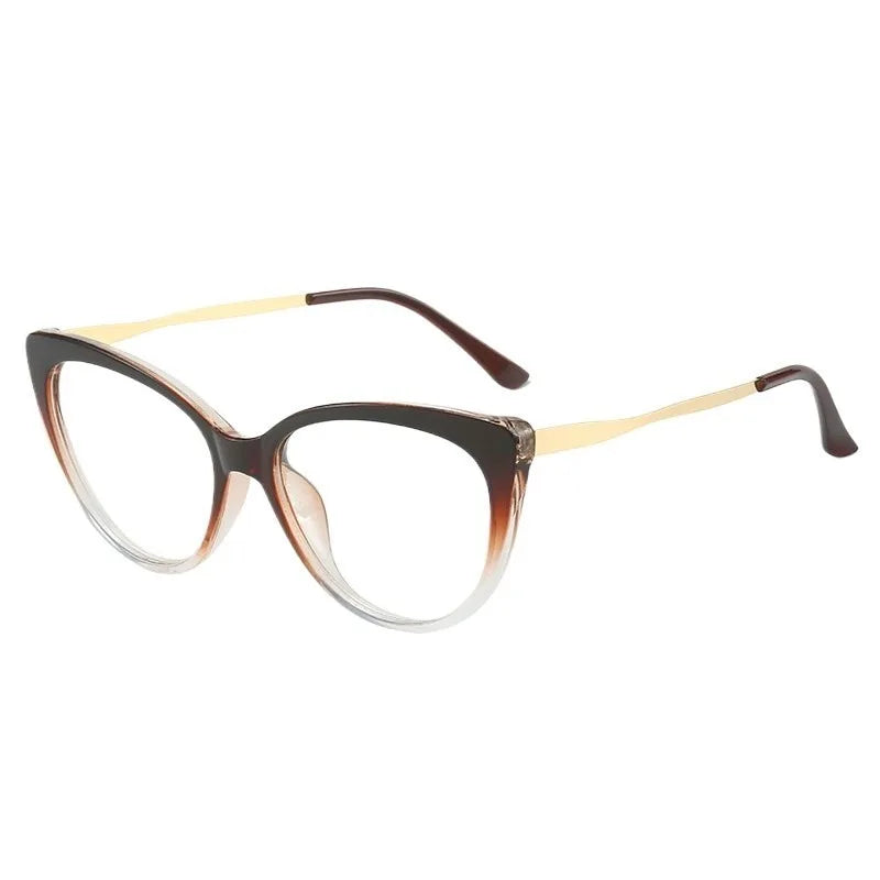Women Photochromic Optical Glasses Men Anti Blue Light Cat Eye Eye Glasses Unisex Anti Radiation  Eyewear