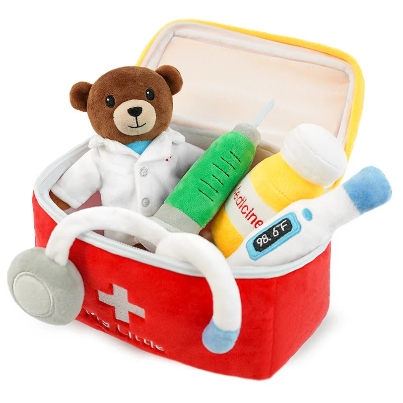 Cute Pretend Play Plush Toy Set My Little Policeman Chef Detective Firefighter Doctor Pirate Role-Play Intresting Toys Gift