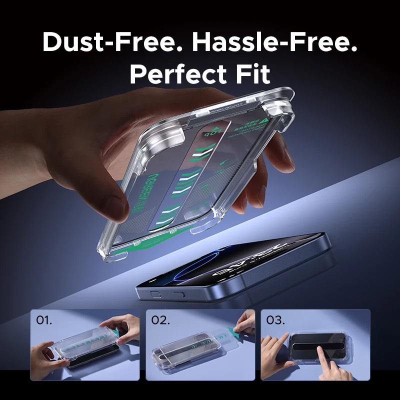 UGREEN 1/2pcs Dust-free Screen Protector For iPhone 17 Pro Max Tempered Glass