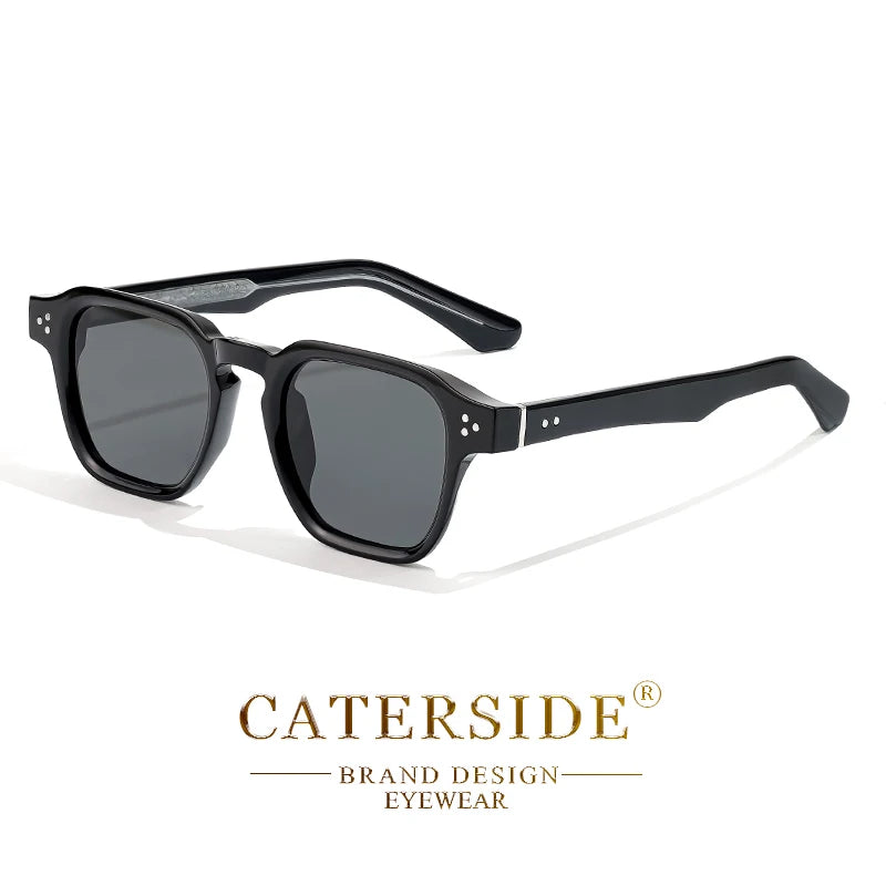 CATERSIDE Fashion Square Men Sunglasses Women Core Insert Temple Luxury Brand Sun Glasses Travel Beach Party Festiva Gifts
