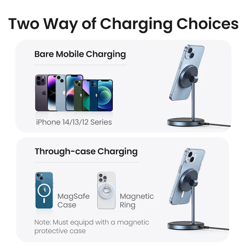Qi2 25W Magnetic Wireless Charger Stand Holder iPhone 16 15 Pro Max/AirPods