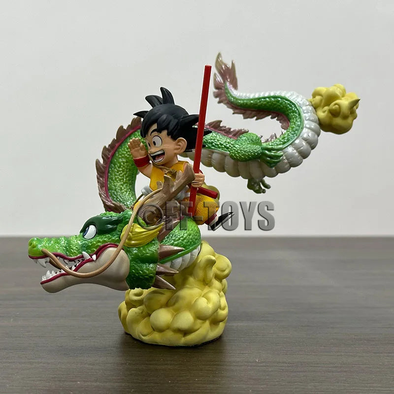 Anime Dragon Ball Son Goku With Shenlong Figure Shenron Action Figure 14cm Pvc Statue Collection Model Toys Gifts