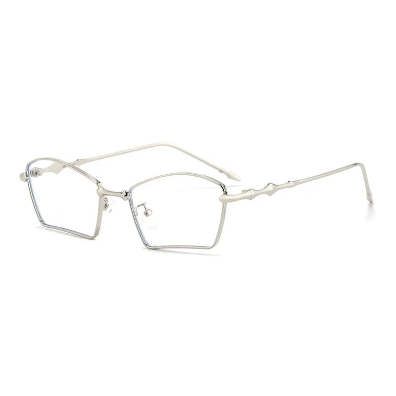 JNPCXI New Polygon Rectangle Women Sunglasses Fashion Gold Tea Gradient Shades UV400 Men Blue Tea Punk Sun Glasses