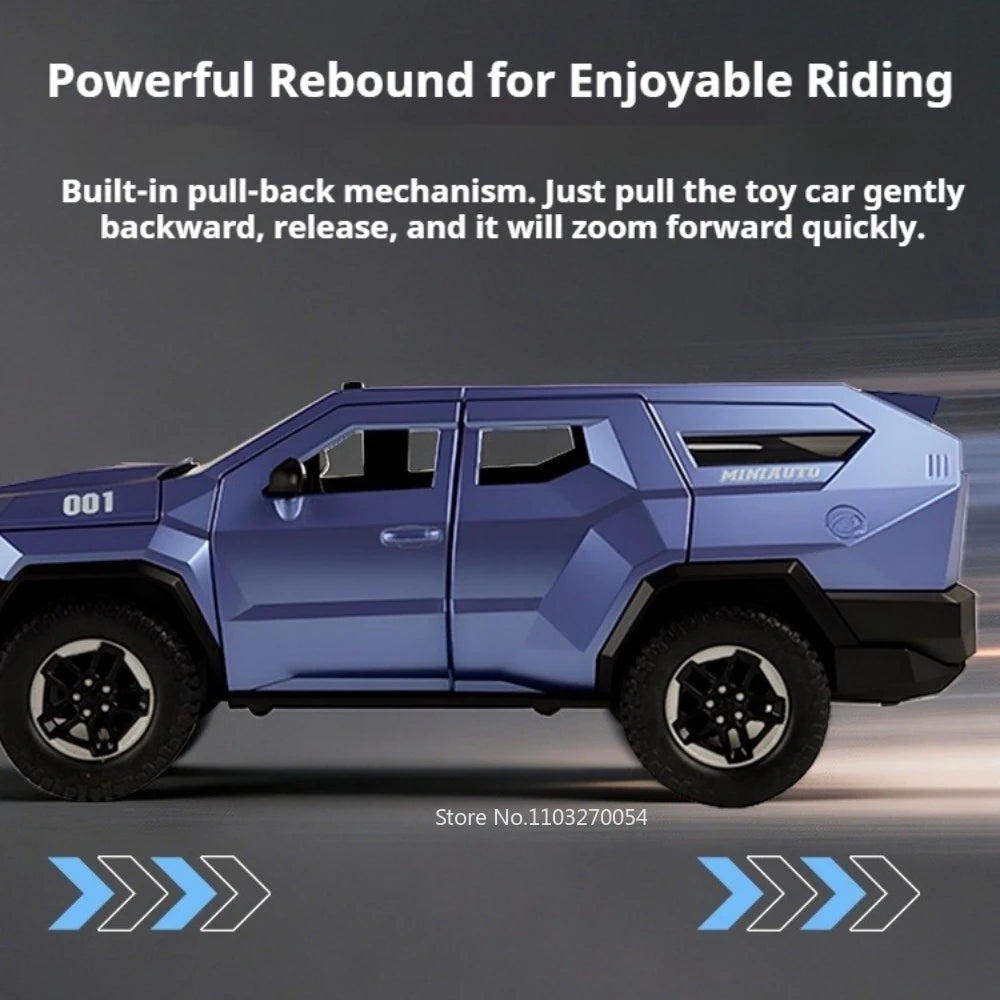 1:24 Rezvani Motors Model Toys Diecast Toys Doors Opened with Sound Light Pull Back Front Wheel Steering Vehice Boy Holiday Gift