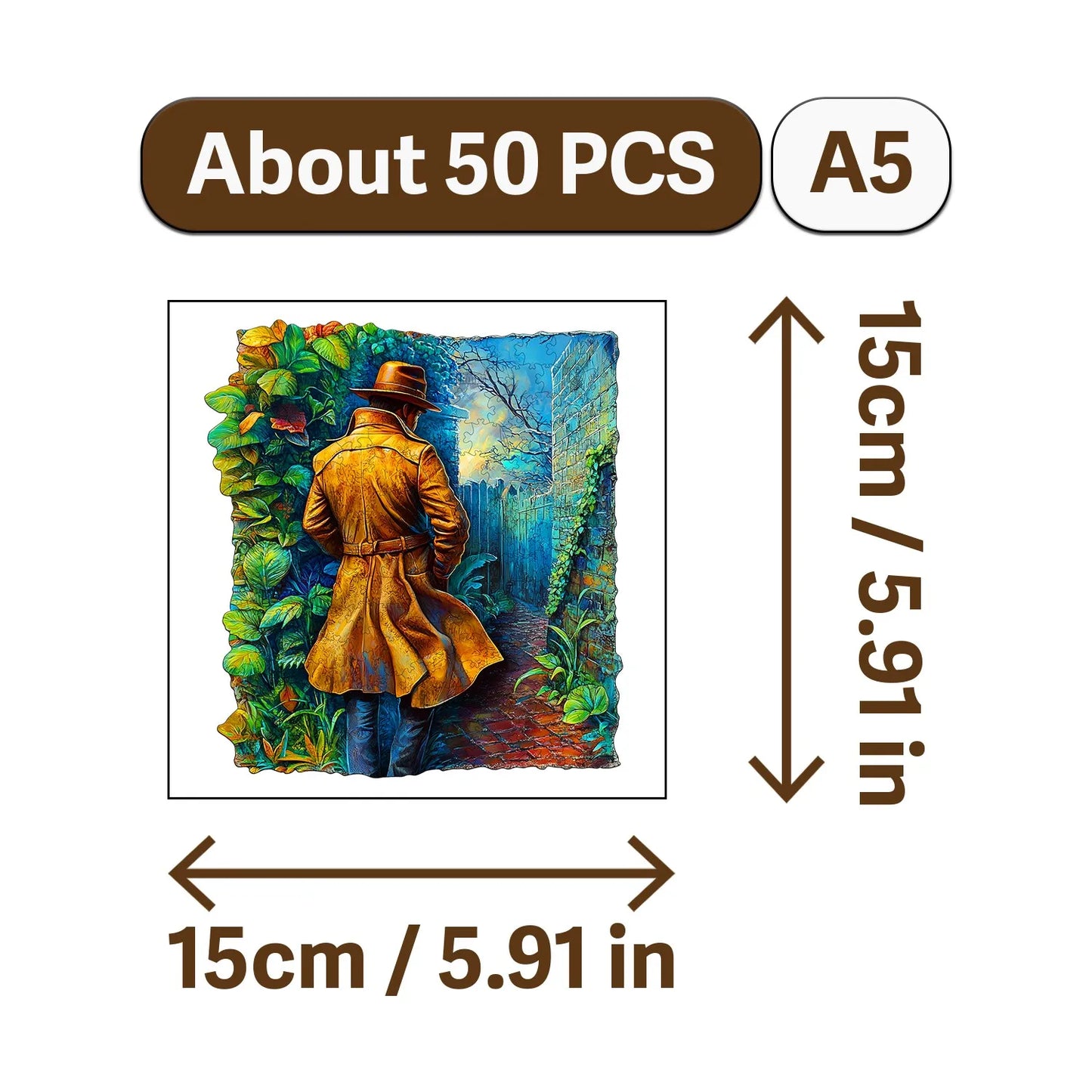 Retro Style Wooden Jigsaw Puzzle Wood Home Decor Painting Christmas and Halloween Gift Toy For Teen And Kid