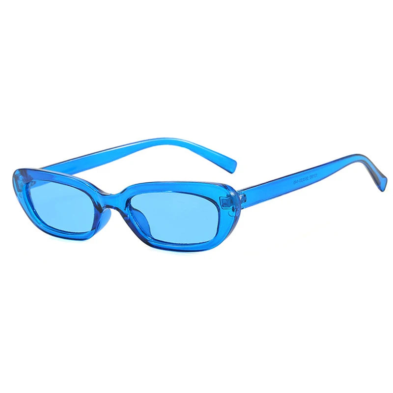 JNPCXI New Retro Small Rectangle Candy Color Sunglasses Women Fashion Trending Rivets Men Leopard Sun Glasses Shades UV400
