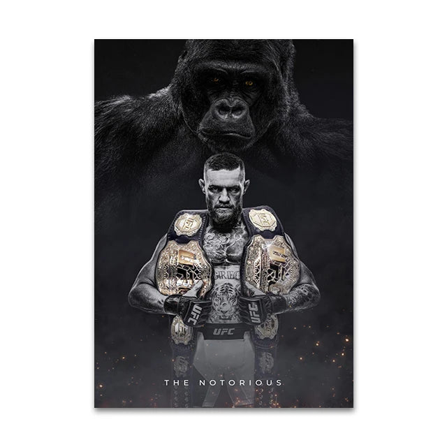 The Notorious MMA Fight Champ Star Canva Wall Art Print Room Decorative Painting