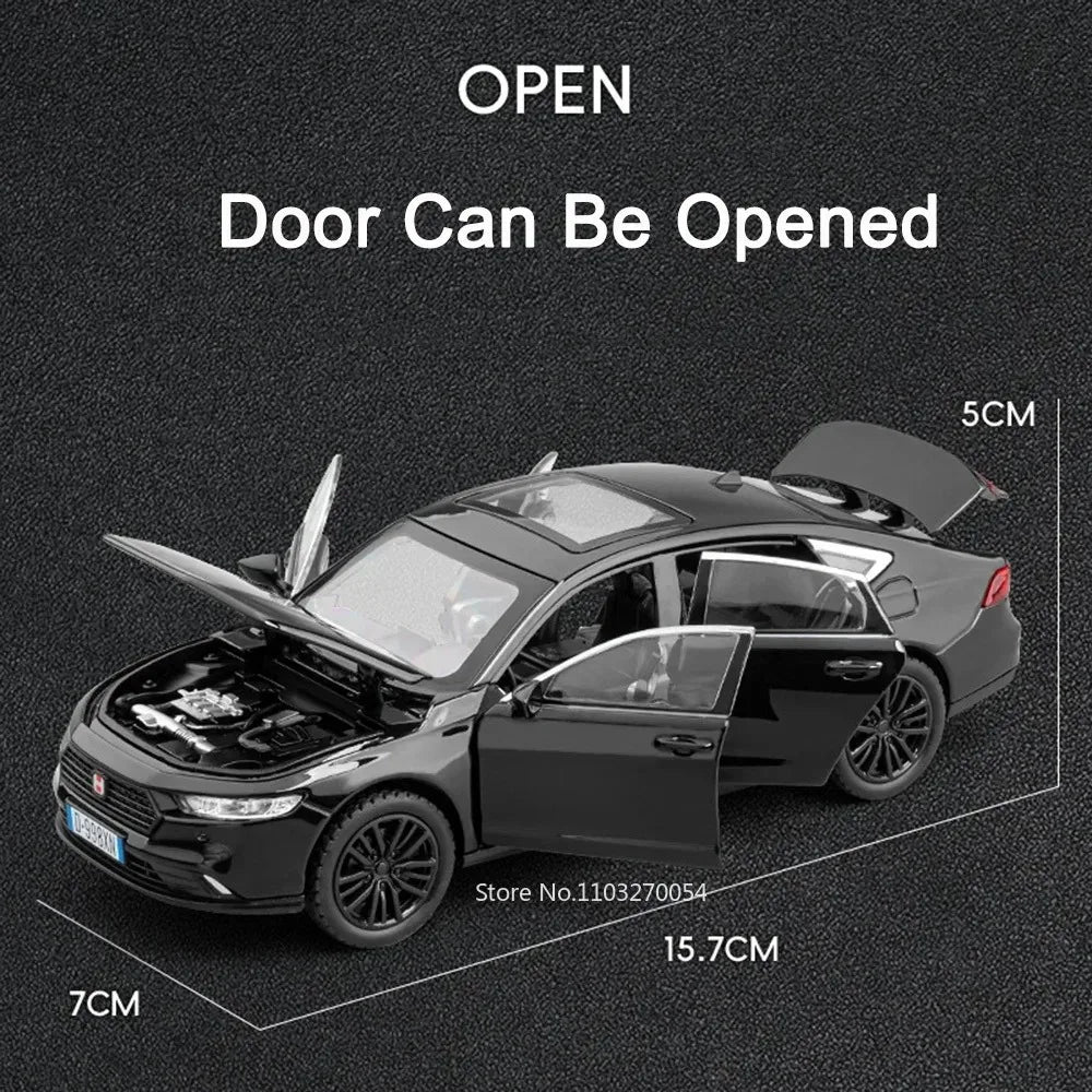 1:32 Honda NSX Accord Alloy Model Toys Miniature Cars Diecast Vehices Doors Opened with Sound Light Pull Back Toy Kids Presents