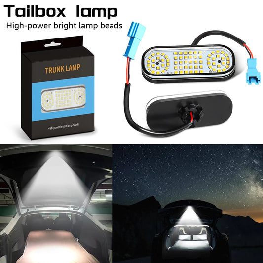 70 LED For Tesla Model Y 2021 2022 2023 2024 Trunk Lights Interior Luggage Tail Boot Lamp Original Connector Car Accessories