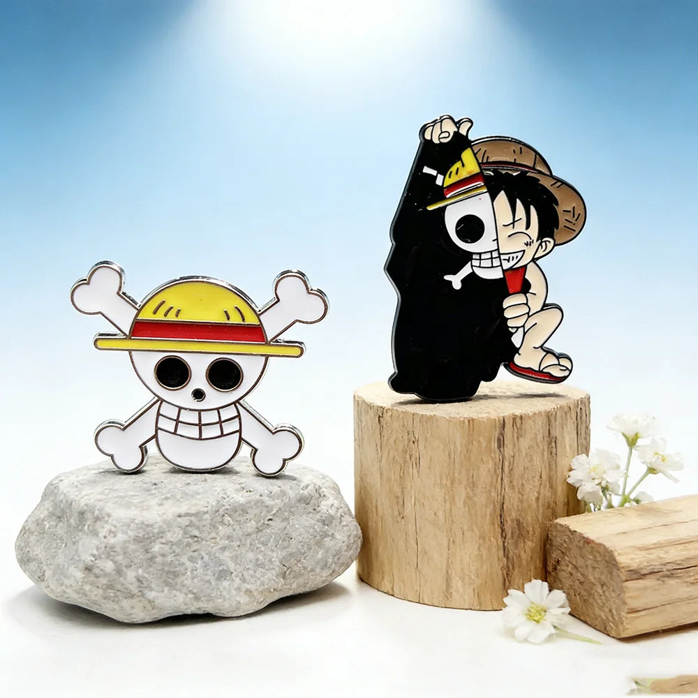 2pcs Anime Lapel Pins Set Enamel Brooches for Backpack Men Women Jewelry Accessory Cool Anime Badges