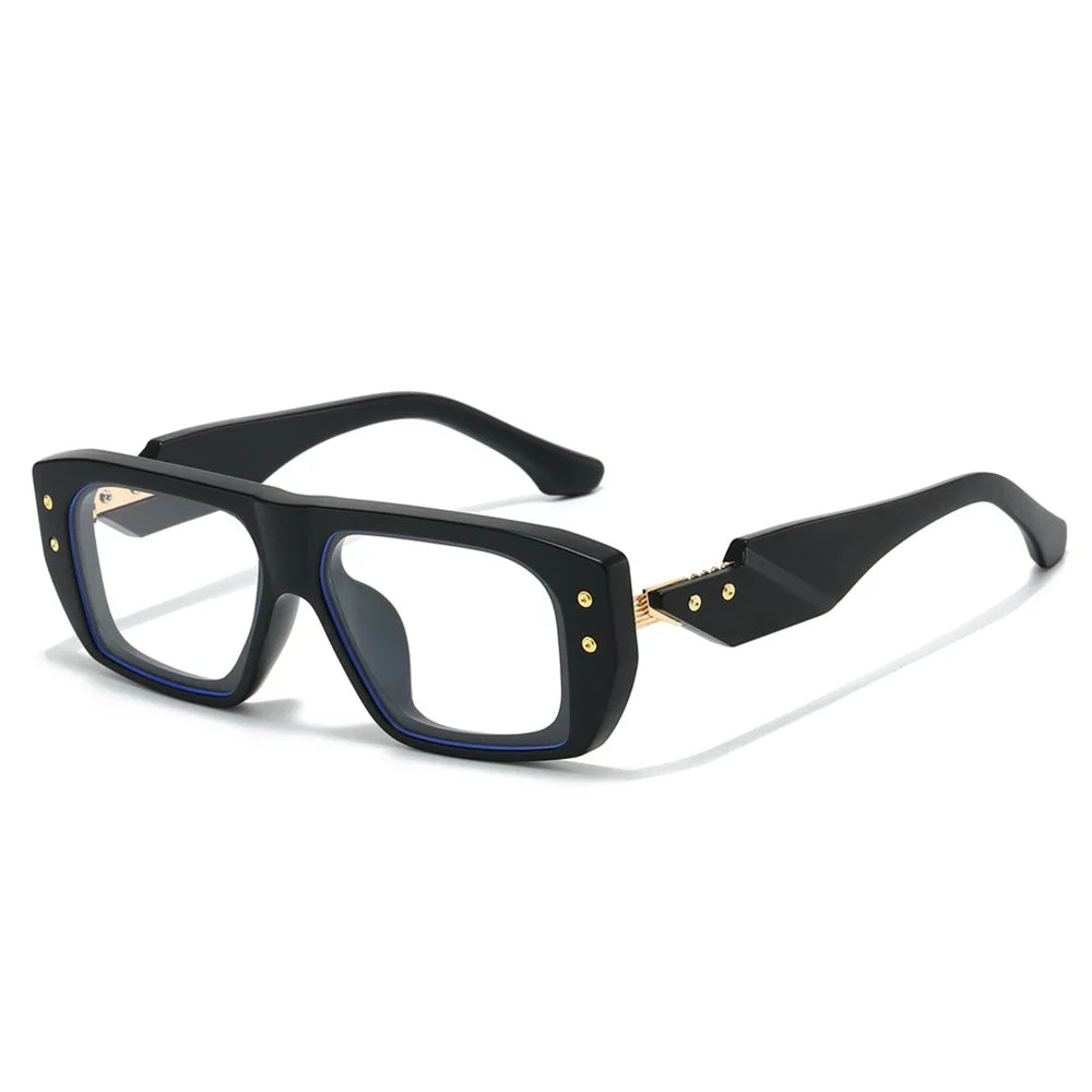 JNPCXI Luxury Square Sunglasses for Men Flat Top UV400 Sun Glasses Women Brand Designer Trendy Female Shades Anti Blue Light