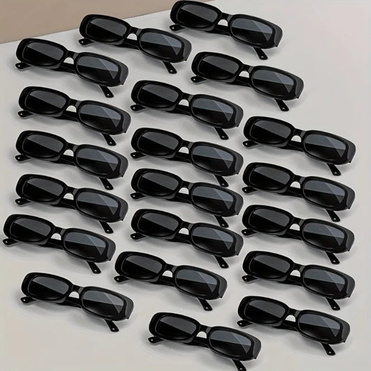 20 pairs of retro 90s glasses set retro black rectangular glasses women's party supplies wedding birthday and dance exclusive
