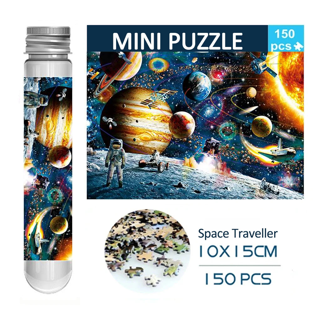 MaxRenard Jigsaw Puzzle Mini Pieces 150pcs Test Tube Educational Family Game Portable Leisure Toy