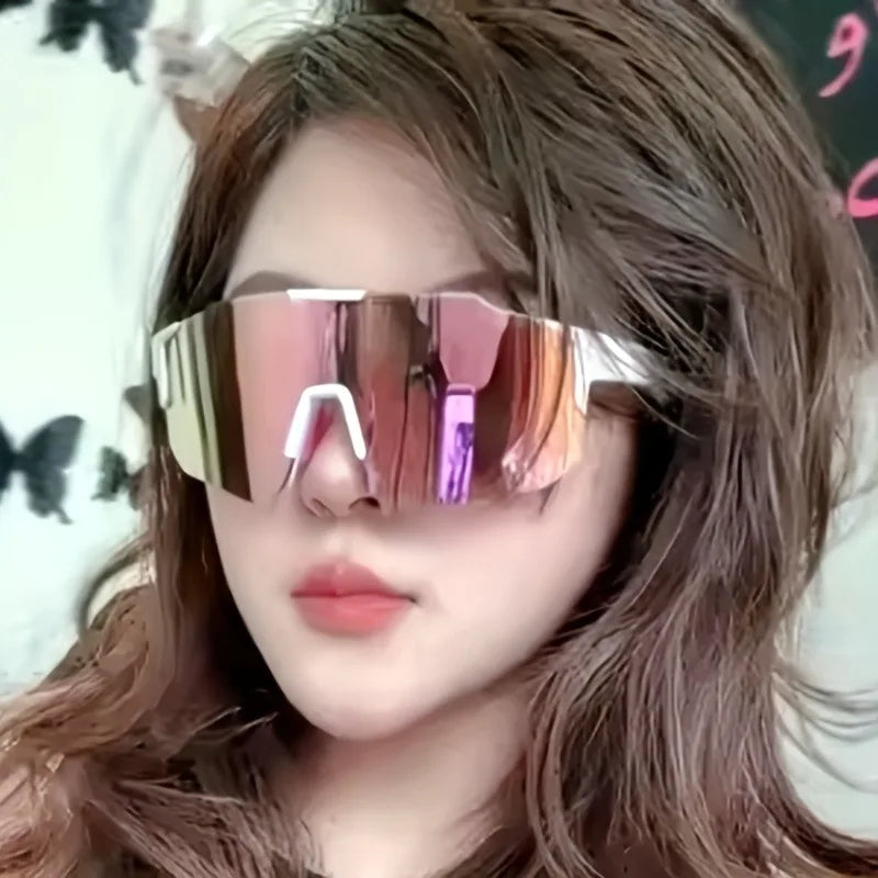 Stylish Lightweight Pink & White Gradient Frame Women's Wrap-Around Glasses Fashionable Eyewear for Casual & Formal Occasions
