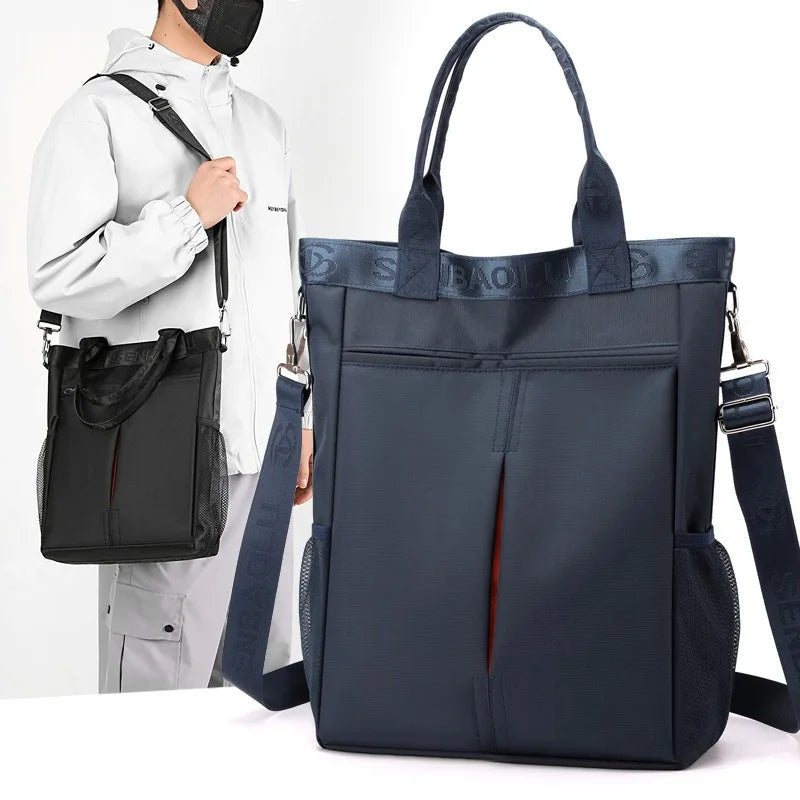 Men's Busin Casual Laptop Bag 4/5.6 Inch Notebook Cuter Bag Simple Leisure Single oulder Bag Ox Cloth Zipper purses and handbags