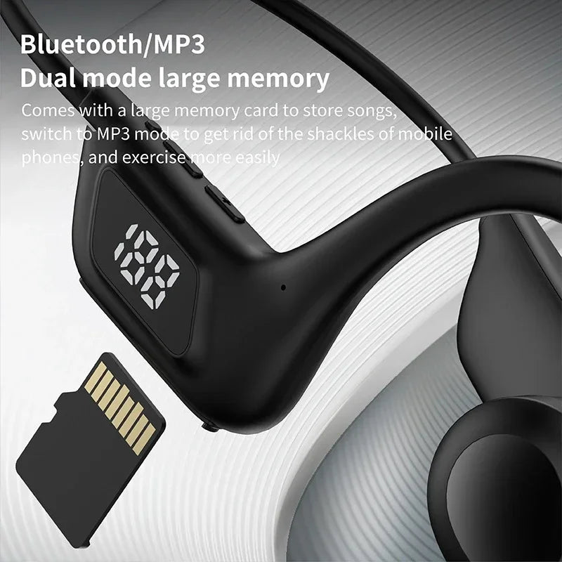 NEW Wireless Bone Conduction Headphones Bluetooth Earphone Sport Swimming Bluetooth Compatible Headphone Hand-free With Mic 2026
