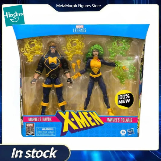Original Hasbro Marvel Legends Series X-MAN HAVOK & POLARIS Anime Figure Toy Model Collection