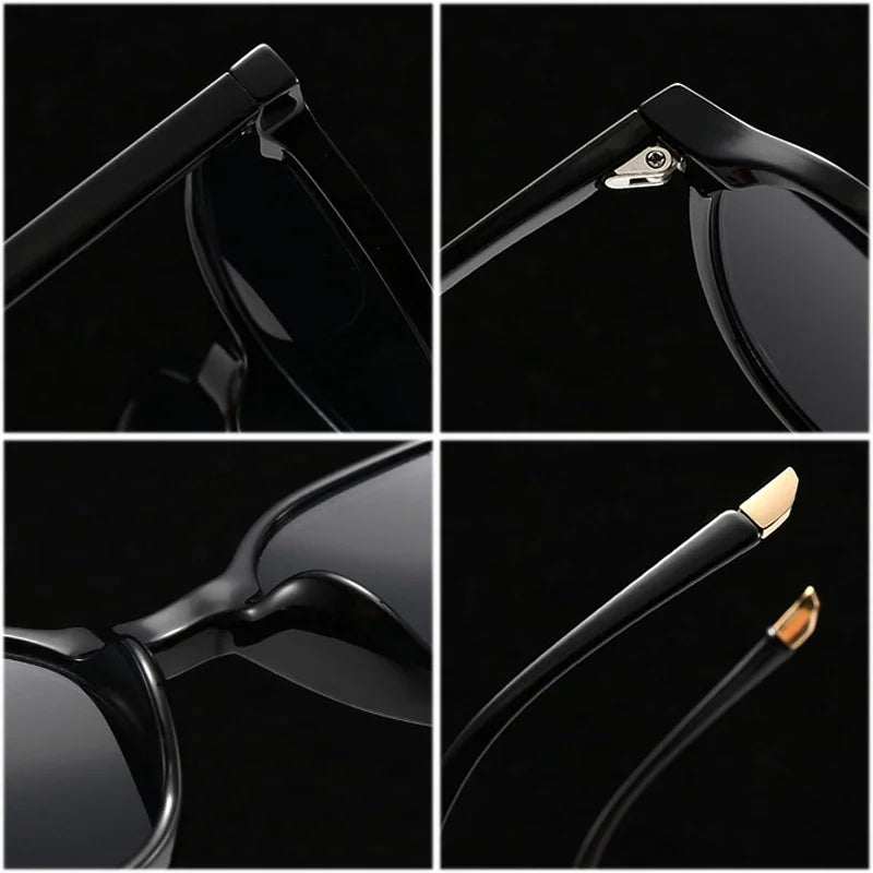 JNPCXI Fashion Round Sunglasses Women Vintage Rivets Punk Men Ins Popular Shades Gradient Sun Glasses UV400