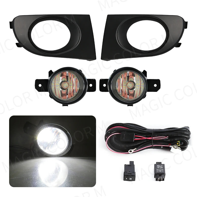 LED Fog Lamps For Nissan Sylphy Sentra Bluebird 2004 2005 2006 2007 2008 Front Bumper Driving Daytime Running Lights Headlights