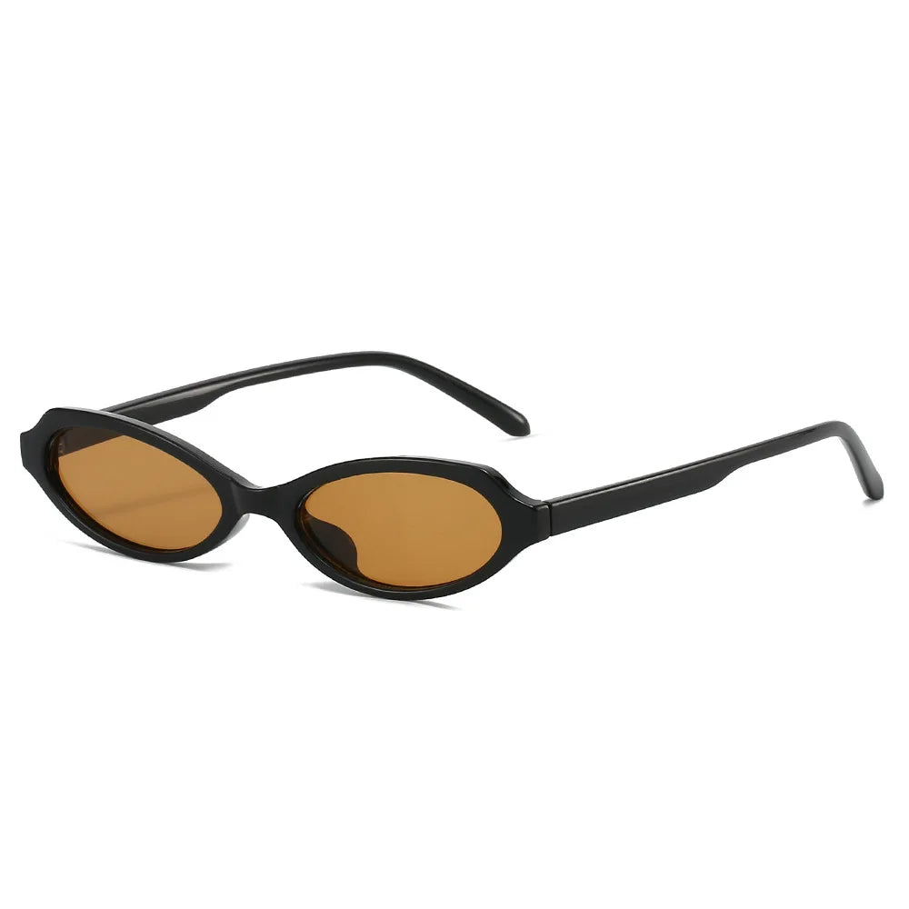 JNPCXI New Small Cat Eye Men Sunglasses Shades UV400 Fashion Green Leopard Oval Lens Women Punk Sun Glasses