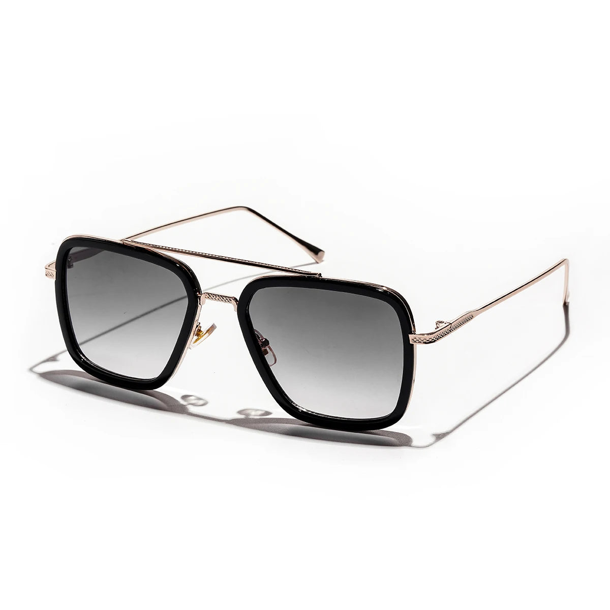 Ruiao 2026 Square Mens Designer Sunglasses Metal Frame Gradient Luxury Shades UV400 Rectangle Pilot Sun Glasses for Men