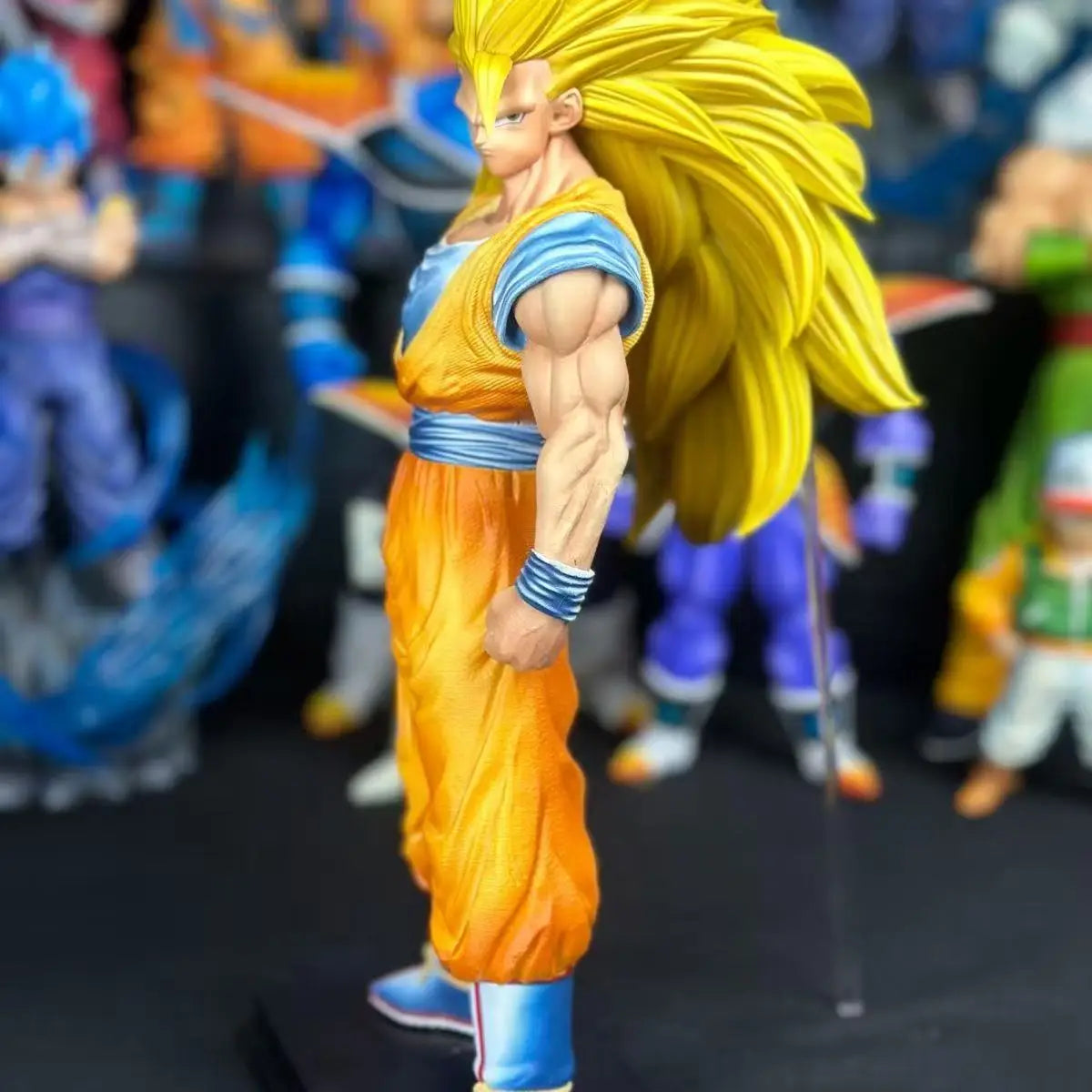 YS Statue 33cm/12.99inch Dragon Ball Z Ssj3 Son Goku Figure Ssj2 Goku Action Figure Pvc Statue Collection Model Toys Gifts