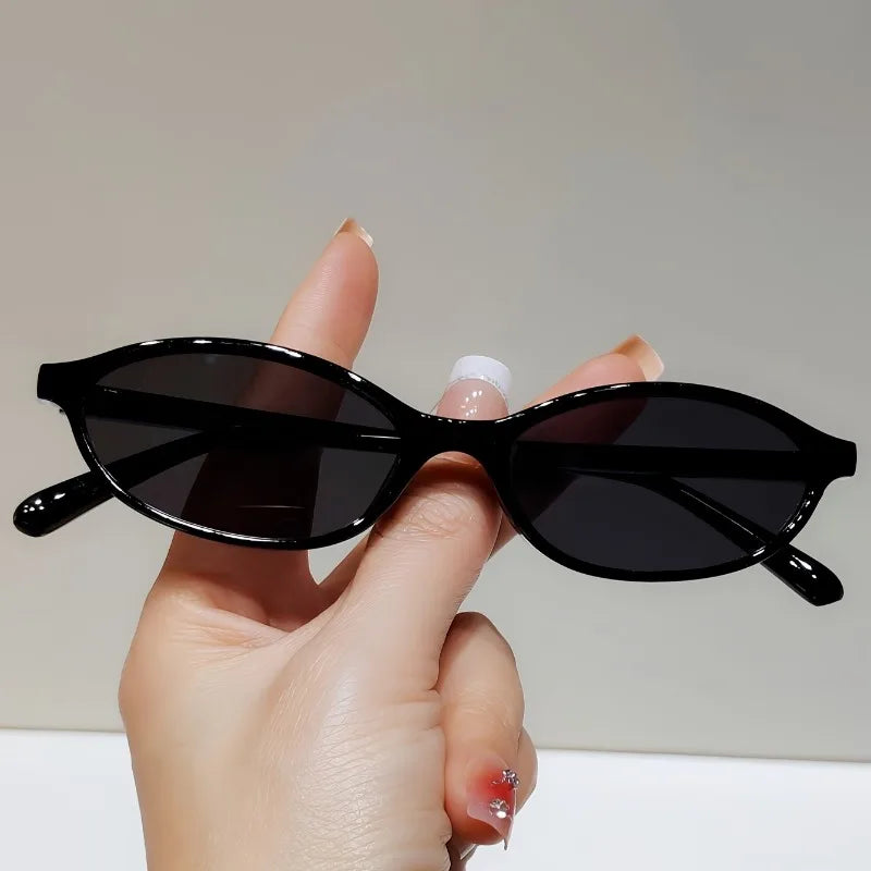 1 Pair Oval Frame Glasses for Women Fashionable Retro European Style for Hiking